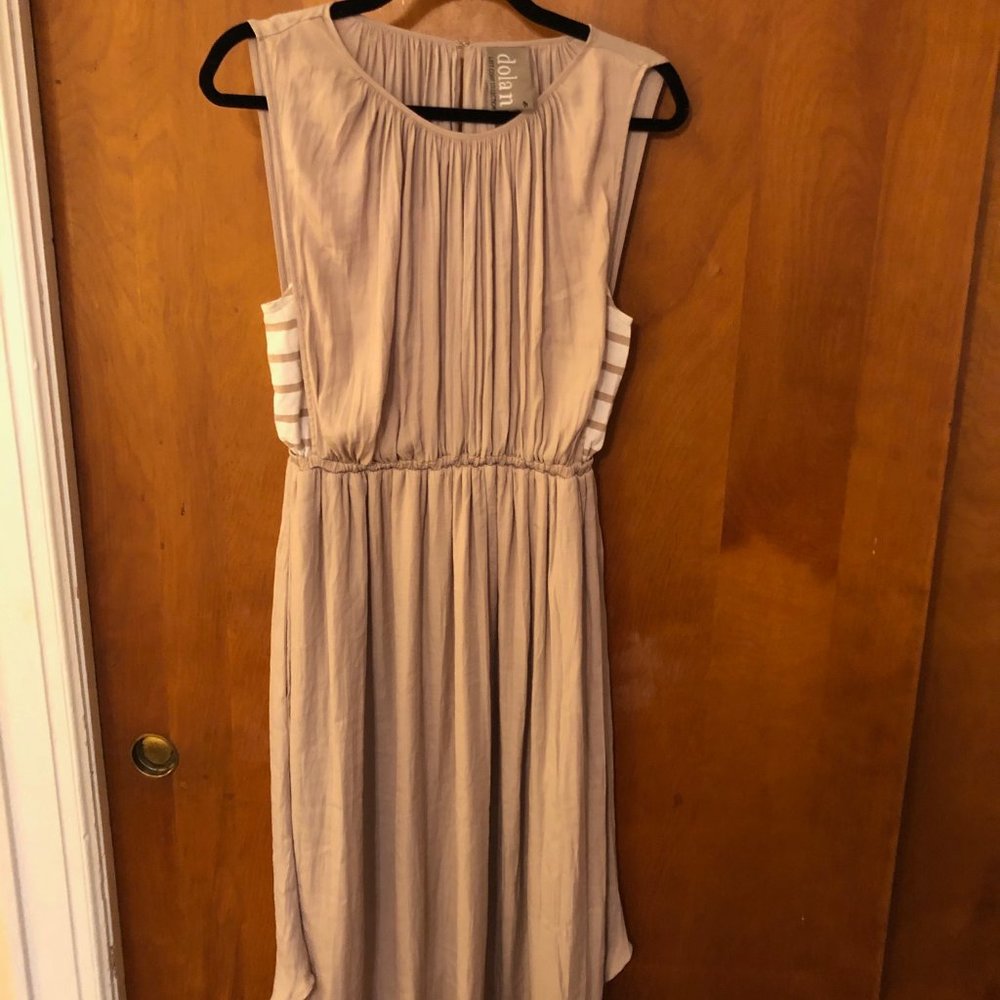 Anthropologie Elastic Waist Dress - Tan - Large